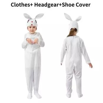 Costume Kids Rabbit Cosplay Cartoon Clothes Role Play Halloween Fashion Party 140cm/55.12in