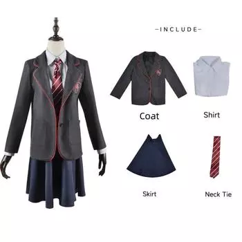 Costume Matilda Cosplay Grey School Uniform Dress Halloween Party Fans Anime S