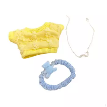 Costume Set for Dolls, DIY Decoration Toy Young Girls, Pendant Outfits 17cm Doll синий