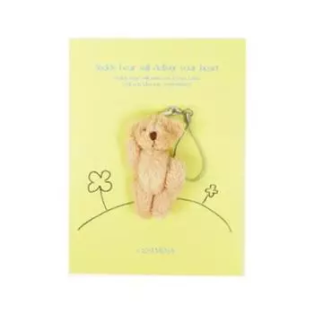 cosymosy Удачи плюшевый мишка брелок открытки 5 видов на выбор Light Brown