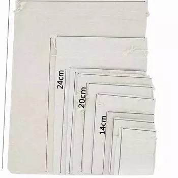 Cotton and Linen Drawstring Bag for Rice Storage 8x10 cm cotton drawstring bag