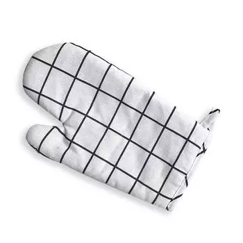 Cotton And Linen Oven Mitts Gloves Heat Resistant Non-Slip For Kitchen Cooking Baking