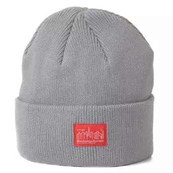 Cotton Basic Knit Cap Logo Knit Cap [Manhattan Portage] (071 Gray)