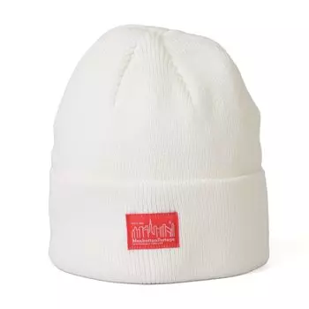 Cotton Basic Knit Cap Logo Knit Cap [Manhattan Portage] (004 Off-White)