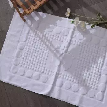 Cotton Bathroom Mat White Feet Towel Bath Rug Floor Towel Bathtub белый