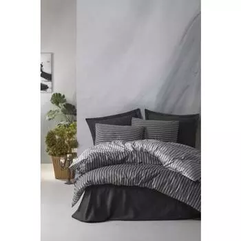 Cotton Box Bamboo Double Duvet Cover Set - Антрацит