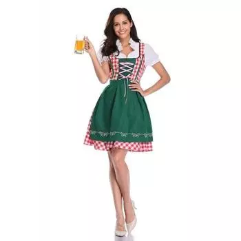 Cotton Charming And Linen Bavarian Dress Perfect For Festivals And Ethnic Dance S