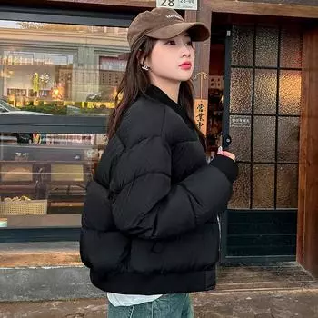 Cotton Clothes Women 2025 New Stand Collar Loose Versatile Korean Version Warm Women s Cotton Clothes Slim Jacket Lightweight M