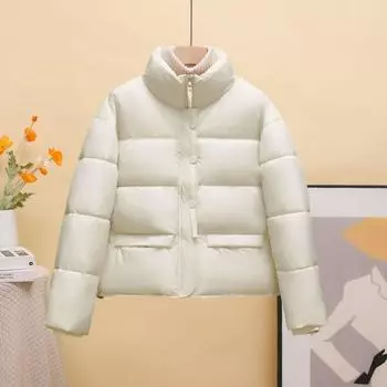 Cotton clothes women, small people, cotton clothes, bread suits, short cotton jackets, Korean version thickened loose winter jackets, women M