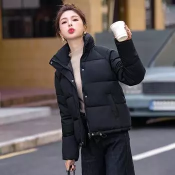 Cotton clothing winter women s new 2025 slim small warm cotton clothes fashionable Korean cropped jacket M
