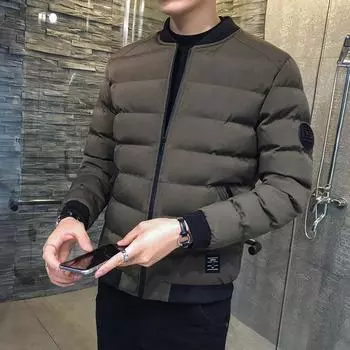Cotton Coat Men s Winter Thickened Warm Cotton Jacket New Winter Trendy Brand Jacket Men s Stand Collar Down Jacket M