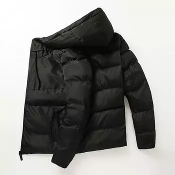 Cotton Coat Winter 2024 New Style Men s Down Cotton Coat Casual Coat Plush Thickened Cotton Jacket Zichao XXXXL чёрный