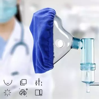 Cotton Covers Pressure Reducing CPAP Mask Liners Washable Full Face CPAP Mask Liner Elastic for Most Types of Full Face CPAP