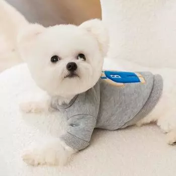 Cotton Dog Hoodies Pet Clothes Cat Costume Warm Coat Chihuahua French Bulldog Bichon Clothing Sweatshirt Winter Dog Clothes 2025 XS серый