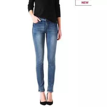 Cotton Elastic Knitting Small Straight-Leg Jeans European and American plus Size Women s Clothes Spring and Autumn Washed White Plaid 587 Blue Size 36