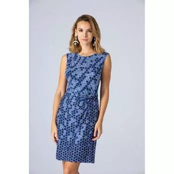 Cotton Elastic Print Chubby Girl Cheongsam Dress Casual Slimming Vest BLUE CHECK 2XL