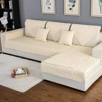 Подушка для дивана с вышитым цветком из хлопка, стеганый двухсторонний чехол для дивана из хлопка Four Seasons 70*70