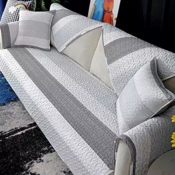 Cotton Fabric All Year Round Sofa Cushion Non Slip Modern Minimalist Neutral Pure Cotton Scandinavian High-Grade All-Inclusive Sofa Cover Cushion Pure cotton style Custom-made special shooting