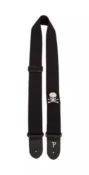 Cotton Fabric Guitar Strap CTN GTR STP EMBROIDERED SKULL COTTON GUITAR STRAP Perri s CWSEMB-7103 [smtb-KD] [RCP]