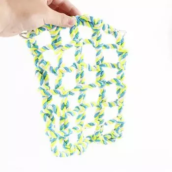 Cotton Ferret Cage Training Swing Rope Parrot Hanging Net Pet Supplies Climbing Ladder Bird Toy зелёный