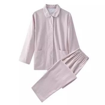 Хлопковая домашняя одежда для пар, качественный бархатный толстый стиль, осенне-зимний пижамный костюм M