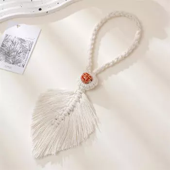 Cotton Linen Handmade Curtain Tiebacks Boho Chic Window Sheer Ties Modern Style Curtain Holdbacks for Living Room Bedroom One Size