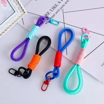 Cotton&Linen Nylon Rope Keyring Hand Rope Mesh Lanyard Keychain Outdoor Activities тёмно-синий