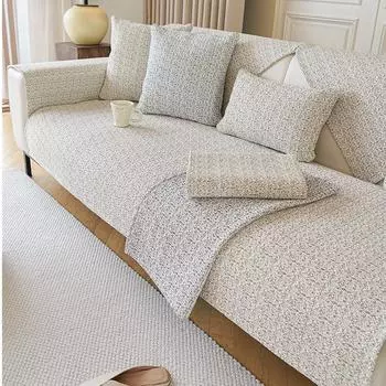 Коврик для дивана из хлопкового льна Four Seasons, универсальная подушка для дивана для гостиной, противоскользящая, пылезащитная, современная, подлокотник, полотенце для спинки 1seat 70x70cm