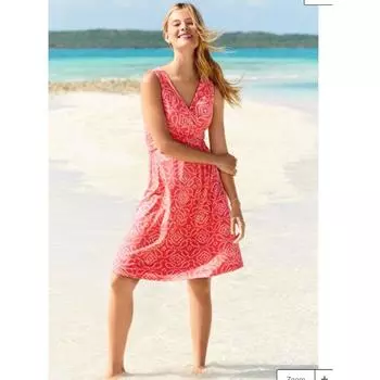 Cotton Modal Vest Dress Chubby Girl Spring and Summer American-Style Wrapped Chest A- line Skirt Plus Size Slim Looking Easiest for Match 807 Orange Apricot Color 3XL