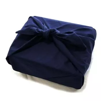 Cotton navy made in Japan broadcloth, plain, large, furoshiki, blue, (width approx. 126cm)