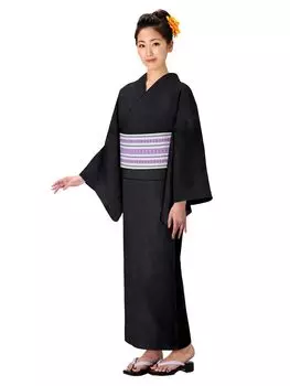 Cotton Shijira single one size fits Shijira white plain [Kimonoya Sara] material, weave, ready-made yukata, item, most, yukata, stripes, black, TA-4