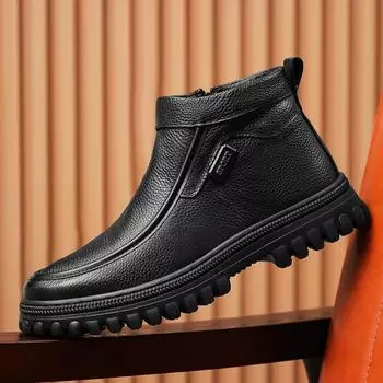 Cotton shoes men s 2024 winter velvet warm Northeast snow boots cold-proof thickened men s shoes high-top sports Martin tide shoes 39