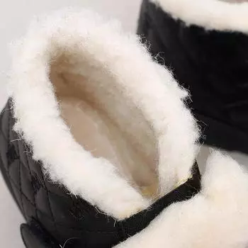 Cotton shoes women s new non-slip mother shoes snow boots waterproof seed Doudou shoes thick-soled velvet winter warm old Beijing 35 чёрный