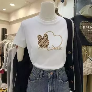 Хлопковая летняя футболка с короткими рукавами, молодежная модная утягивающая белая и непрозрачная нижняя рубашка M