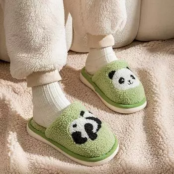 cotton slippers autumn and winter parent-child models, men and women, medium and older wool slippers, home indoor wooden 200 (inner length of shoe 18cm)