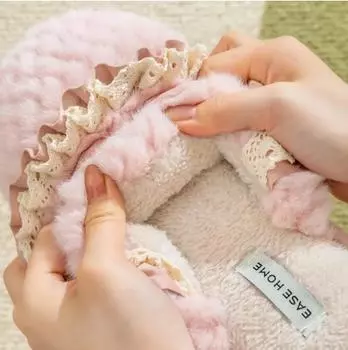 Cotton slippers women wear new winter home indoor non-slip warm thick bottom confinement fluffy slippers армия зеленый