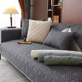 Cotton Sofa Cover Europe Sofa Cushion Solid Color Couch Cover Non-slip Armrest Towel Pillowcase Four Seasons Universal Cushion 70x70cm 1pcs