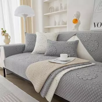 Cotton Sofa Cushion Four Seasons Non-Slip Simple Cloth Modern Universal Cushion Summer Leather Sofa Cover Cover Cloth 70*70cm