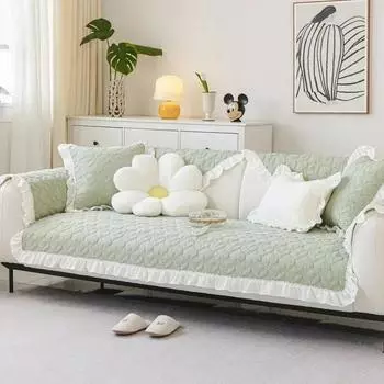 Cotton Sofa Cushion Non-slip Four Season Universal Sofa Cover Ins Style Sofa Towel for Living Room Furniture Protector Home A 70x70
