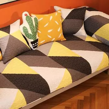 Подушка для дивана из хлопка, простая и современная, чистый хлопок, всесезонный универсальный противоскользящий чехол для дивана и подкладка для полотенца 70*70