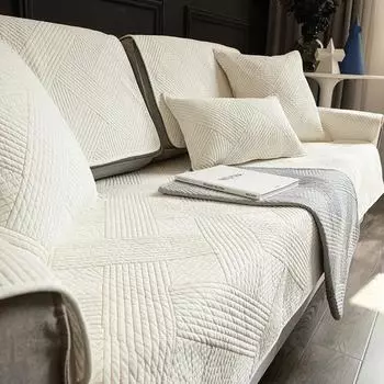 Cotton Sofa Cushion Simple Anti Slip Fabric Cushion High Temperature Washed Cotton Cover Cloth Sofas Towel All Season Universal 70x70