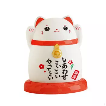 Футляр для хранения ватных палочек с изображением китайского держателя для зубочисток Lucky Cat для дома белый