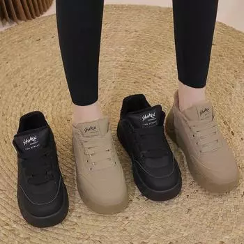 Cotton thick-soled heightening velvet warm casual women s bread shoes 2024 winter new versatile cotton shoes women 35