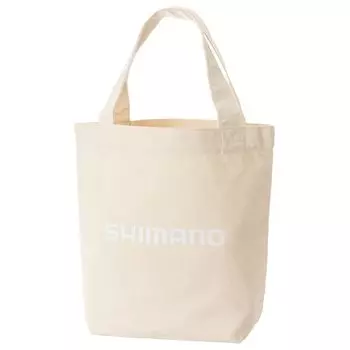 Сумка-тоут из хлопка белого цвета с логотипом M [Shimano] BA-011W