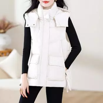 Cotton vest women s autumn and winter new Korean version loose and versatile short style outer vest vest vest jacket M