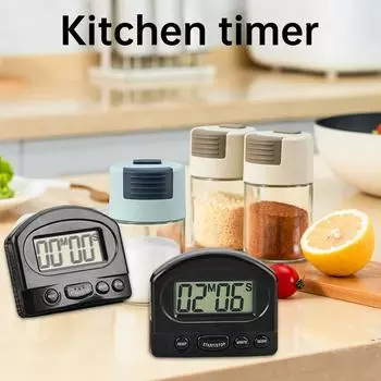 Count Down Kitchen Timer 4 Button LED Digital Screen Positive Timer Reminder Home And Kitchen Multi-Function Electronic Counter чёрный