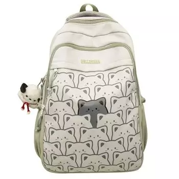 Counter Mk DN ~ Burden Reduction Spine Protection Schoolbag Junior High School Student Boys High School Student Backpack Large Capacity Women Backpack Light green