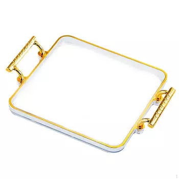 Органайзер для столешницы прямоугольный с ручками, поднос для хранения косметики, поднос для кофейных чашек Transparent