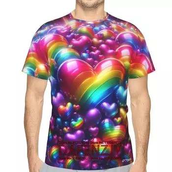 Футболка с абстрактным принтом для пары, мужская 3D-футболка, забавная футболка с коротким рукавом, футболка с круглым вырезом, модная повседневная брендовая футболка 5XL L красный