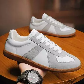Couple German training shoes 2025 autumn new versatile retro Forrest Gump shoes platform sports white shoes casual board shoes men 36